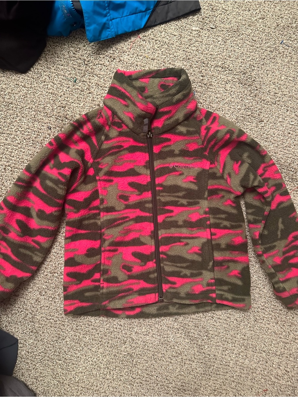 Columbia Kids Hot Pink Camo Fleece Jacket Size 4T